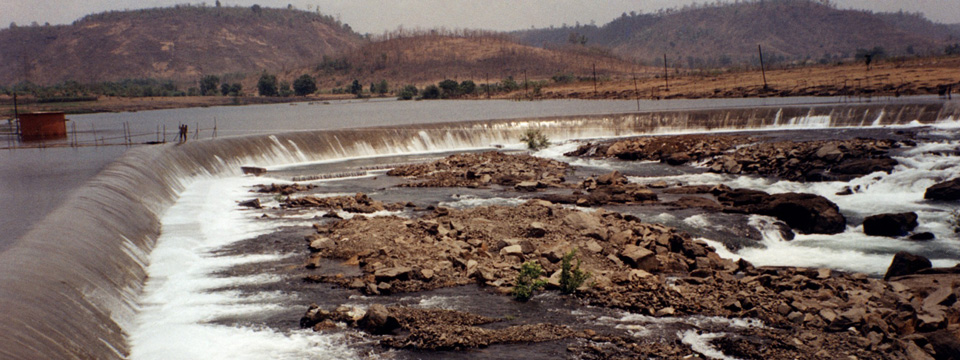 View of Weir at Vajrafall Hydro Power Plant